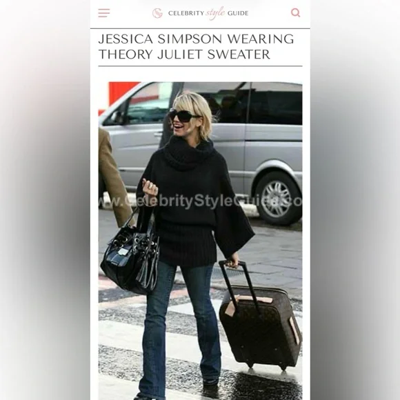 Theory Juliet Black Sweater ASO Jessica Simpson